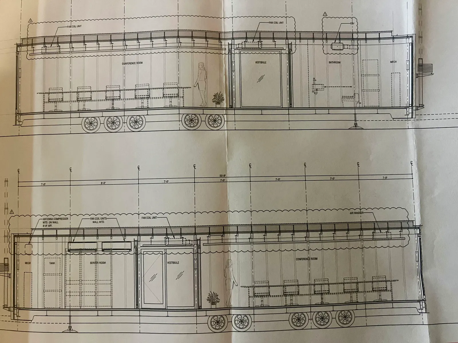 Structural wall section drawing